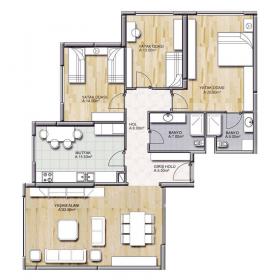 171 m2 flat in luxury residence