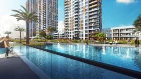 High floor 3+1 apartment for sale in a prestigious complex with a view