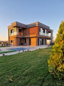 Newly Furnished 4+1 Villa for Sale with Aegean Sea and Wonderful Mountain Views