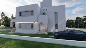 Villa for sale - roof terrace with open view of the Hammamet golf course
