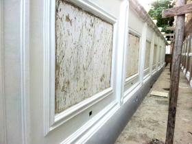 Secuity Wall Enclosing Property New house in a residential area of Santo Domingo