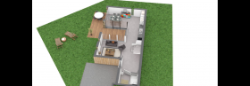 New 4-room house in the heart of the largest economic center of Southern Corsica