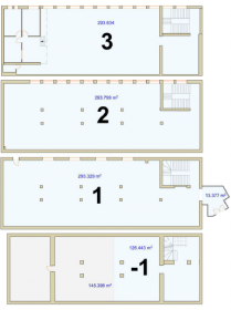 Three-story building with a basement