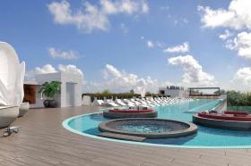 Large studio apartment with big windows and gorgeous views
